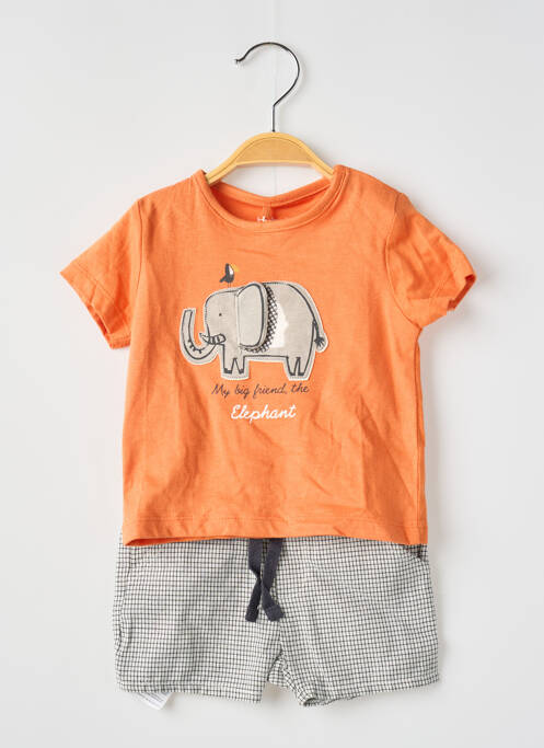 Set șort portocaliu BOBOLI băiat
