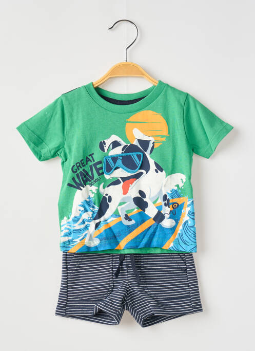 Set șort verde BOBOLI băiat