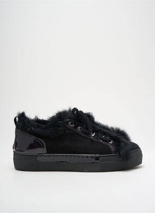 Adidași material neted toc de 4 la 6 cm negru ASYLUM femeie