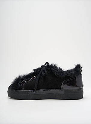 Adidași material neted toc de 4 la 6 cm negru ASYLUM femeie