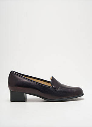 Mocasini material neted toc de 4 la 6 cm maro MARCO femeie