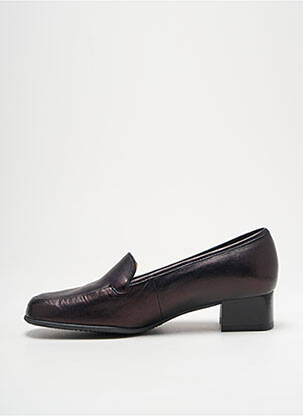 Mocasini material neted toc de 4 la 6 cm maro MARCO femeie