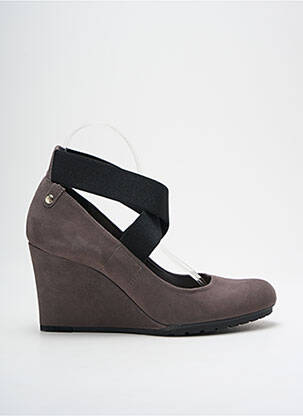 Pantofi cu toc nubuc toc de 7 la 9 cm gri CLARKS femeie