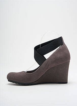 Pantofi cu toc nubuc toc de 7 la 9 cm gri CLARKS femeie