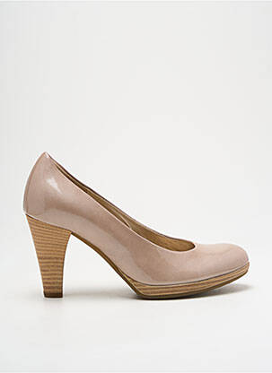 Pantofi cu toc material neted toc de 7 la 9 cm bej GABOR femeie