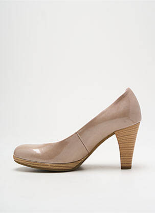 Pantofi cu toc material neted toc de 7 la 9 cm bej GABOR femeie