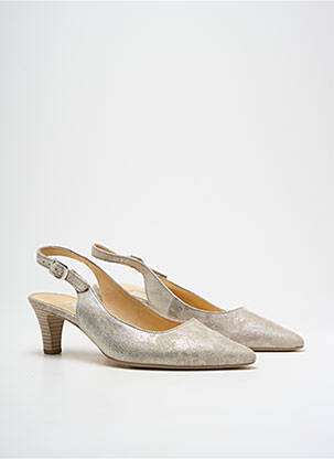 Pantofi cu toc nubuc toc de 4 la 6 cm argintiu GABOR femeie