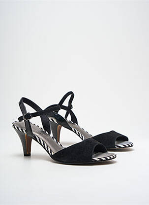 Sandale/pantofi decupați material neted toc de 4 la 6 cm negru TAMARIS femeie