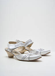 Sandale/pantofi decupați material neted toc de 4 la 6 cm alb J.METAYER femme