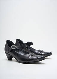 Pantofi cu toc țesătură satinată toc de 4 la 6 cm negru J.METAYER femme