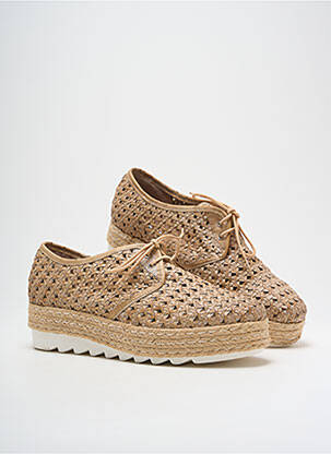 Espadrile închidere cu șireturi toc de 4 la 6 cm bej DONNA PIU femeie