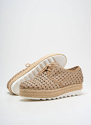 Espadrile închidere cu șireturi toc de 4 la 6 cm bej DONNA PIU femeie