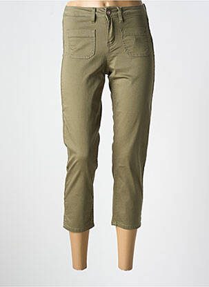 Pantalon trei sferturi verde CREAM femeie