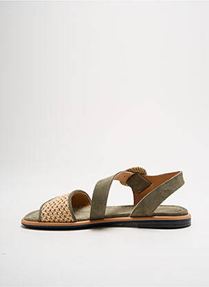 Sandale/pantofi decupați chiquet toc plat până la 3 cm verde MINKA DESIGN femeie