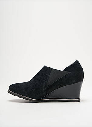 Mocasini nubuc toc de 4 la 6 cm negru SABRINAS femeie