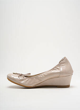 Pantofi cu toc material neted toc de 4 la 6 cm bej SABRINAS femeie