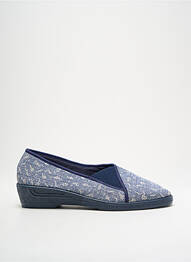 Papuci/pantofi de casă vârf rotund toc de 4 la 6 cm albastru RONDINAUD femme