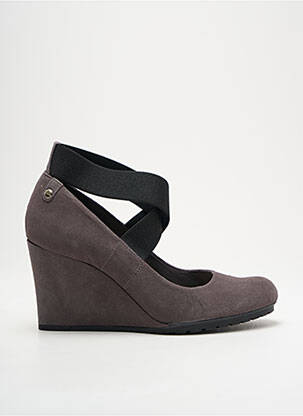 Pantofi cu toc nubuc toc de 7 la 9 cm gri CLARKS femeie