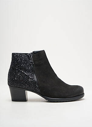 Botine/ghete cubanez toc de 4 la 6 cm negru REMONTE femeie