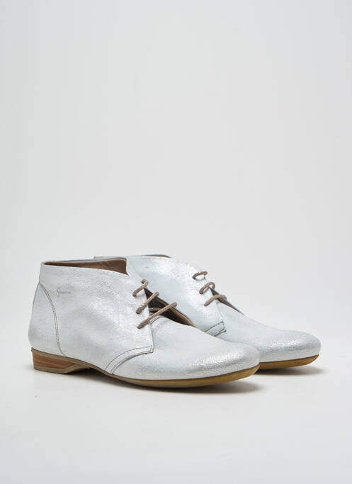 Botine/Ghete argintiu DORKING femeie