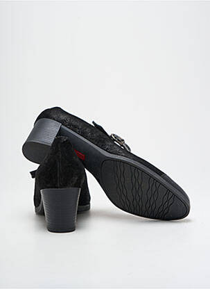 Pantofi cu toc nubuc toc de 4 la 6 cm negru PIESANTO femeie