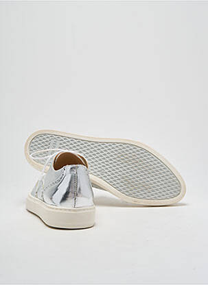 Adidași material neted toc plat până la 3 cm argintiu PEPEROSA femeie