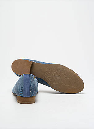 Mocasini țesătură satinată toc plat până la 3 cm albastru PINTO DI BLU femeie