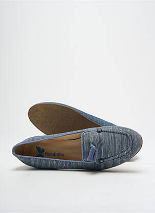 Mocasini țesătură satinată toc plat până la 3 cm albastru PINTO DI BLU femeie