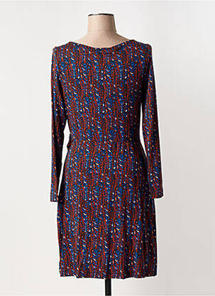 Rochie midi imprimeu fantezie mâneci lungi albastru SURKANA femeie