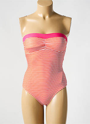 Costum de baie dintr-o singură piesă bretele elastice detașabile top bentiță portocalie BIKINI BAR femeie