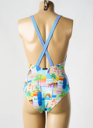 Costum de baie dintr-o singură piesă top sutien tip racerback top sutien tip racerback albastru BIKINI BAR femeie