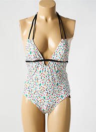 Costum de baie dintr-o singură piesă imprimeu fantezie top triunghiuri alb BIKINI BAR femme