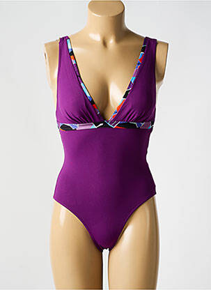 Costum de baie dintr-o singură piesă elasticitate sutien cu susținere înaltă și burete detașabil violet BIKINI BAR femeie
