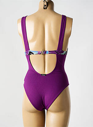 Costum de baie dintr-o singură piesă elasticitate sutien cu susținere înaltă și burete detașabil violet BIKINI BAR femeie