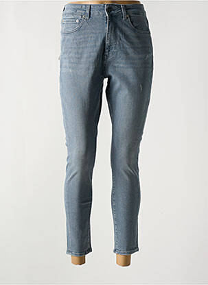 Blugi skinny efect uzat decolorat talie înaltă albastru JJXX femeie