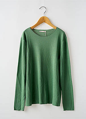 Pulover croială dreaptă mâneci lungi verde ONLY fată