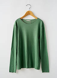 Pulover croială dreaptă mâneci lungi verde ONLY fată