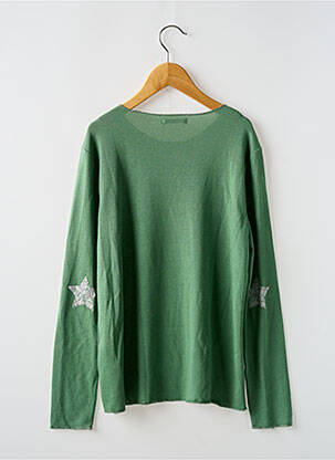 Pulover croială dreaptă mâneci lungi verde ONLY fată