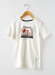 Tricou elasticitate mâneci scurte alb JACK & JONES băiat
