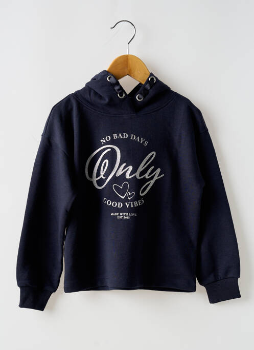 Hanorac cu glugă albastru ONLY fată