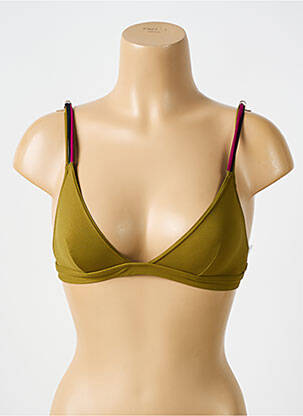 Sutien de costum de baie elasticitate top triunghiuri verde BIKINI BAR femeie