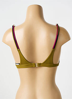 Sutien de costum de baie elasticitate top triunghiuri verde BIKINI BAR femeie