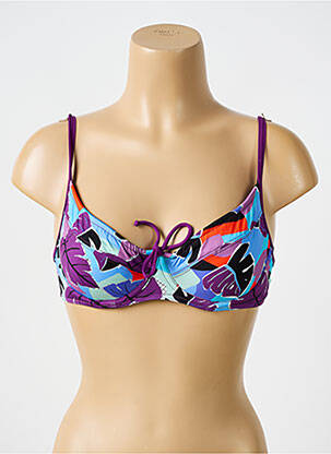 Sutien de costum de baie elasticitate sutien cupe întregi cu decolteu înalt violet BIKINI BAR femeie