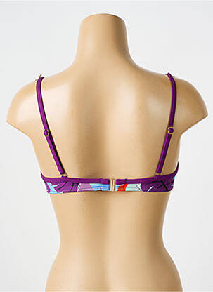 Sutien de costum de baie elasticitate sutien cupe întregi cu decolteu înalt violet BIKINI BAR femeie