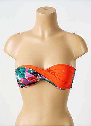 Sutien de costum de baie elasticitate top bentiță portocalie BIKINI BAR femeie