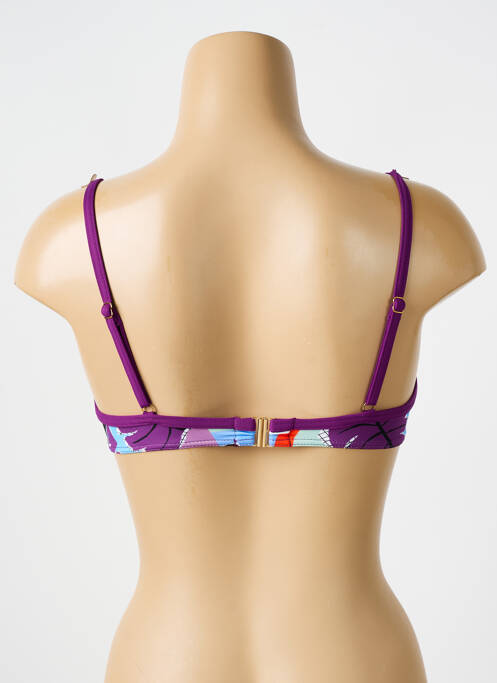 Sutien de costum de baie elasticitate sutien cupe întregi cu decolteu înalt violet BIKINI BAR femme