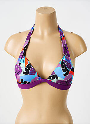 Sutien de costum de baie elasticitate top sutien push-up violet BIKINI BAR femeie