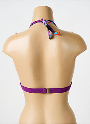 Sutien de costum de baie elasticitate top sutien push-up violet BIKINI BAR femeie
