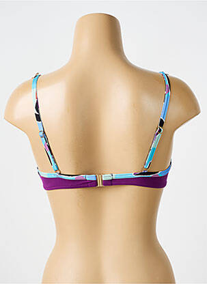 Sutien de costum de baie elasticitate sutien balconet cu decolteu înalt violet BIKINI BAR femeie