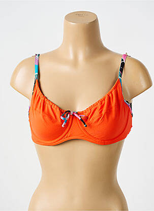 Sutien de costum de baie elasticitate sutien balconet cu decolteu înalt portocalie BIKINI BAR femeie